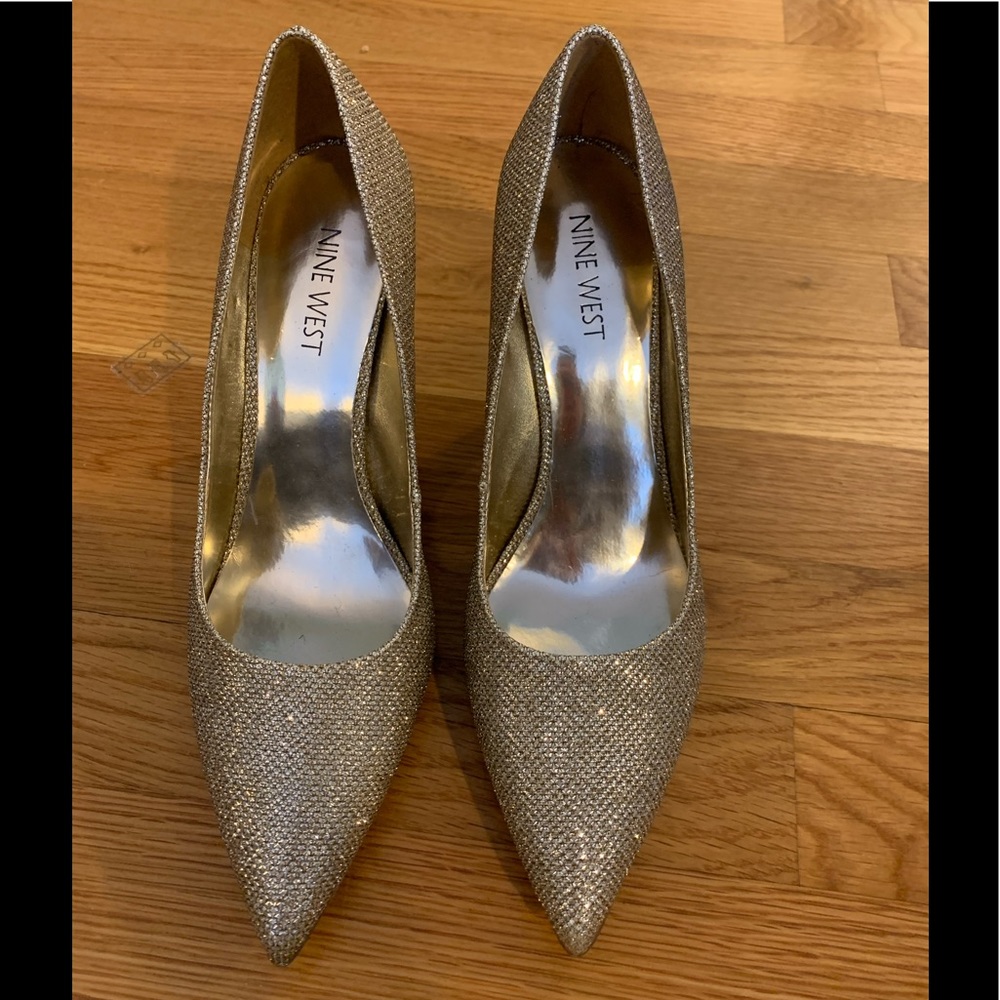 Gold Sparkly Nine West Heels